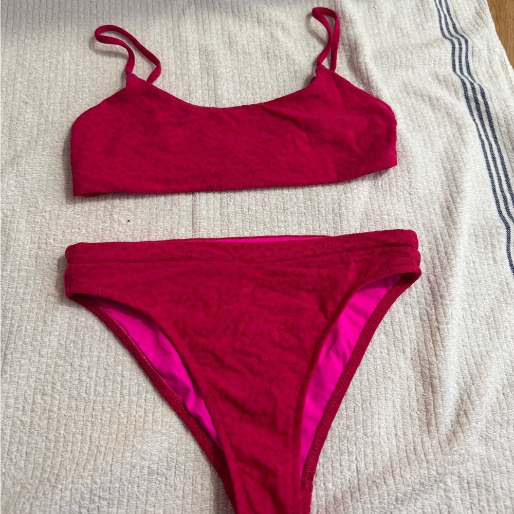 Hot pink leopard print ele swims
